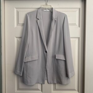 UNIQLO Light Gray Single-Button Women's Blazer